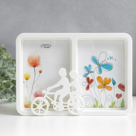 Photo frame Plastic 10x15 cm in 2 photos "Bicycle" Belian 3x23x6.5 cm