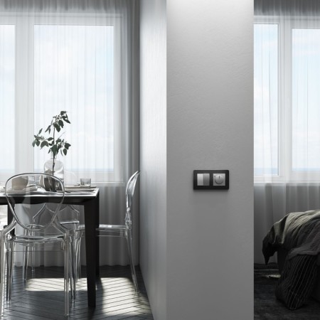 Cross switch W1123008, double -key, silver-2
