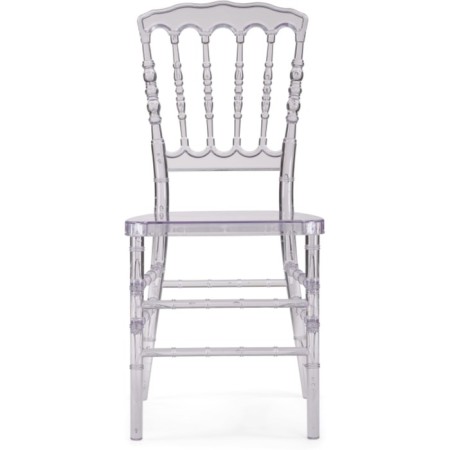 Plastic stool Chiavari 1 plastic, transparent 40x45x90 cm-1