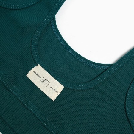 Top female shortened Mist Old School size 48, green color-8