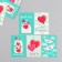 Cardboard "Love" set 10 pcs (5 types) 4x6 cm