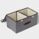 Stellid box for storage with a double lid of the Terie Daudus, 49 × 29 × 24 cm, gray color is gray