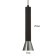 Claret suspension lamp GU10 35W black chrome 7x7x25.5-125.5cm