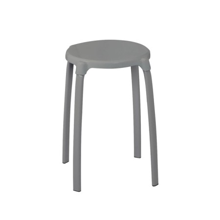 Round stool in the Max bath, gray