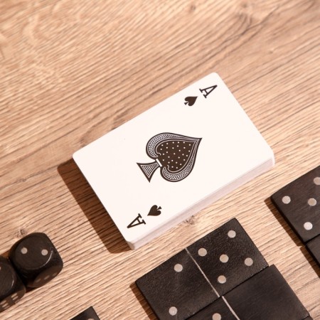 Board game 3V1 (domino + cubes + cards) Polyrerin, MDF-8