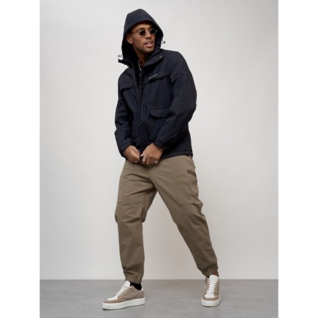 Sports male jacket, size 48, dark blue color-12