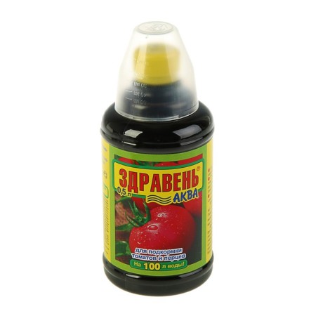 Fertilizer of health care for tomatoes and peppers, with a measured cup, 0.5 liters