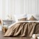 Bedspread with pillowcases "onion", size 160x220 cm, cappuccino color