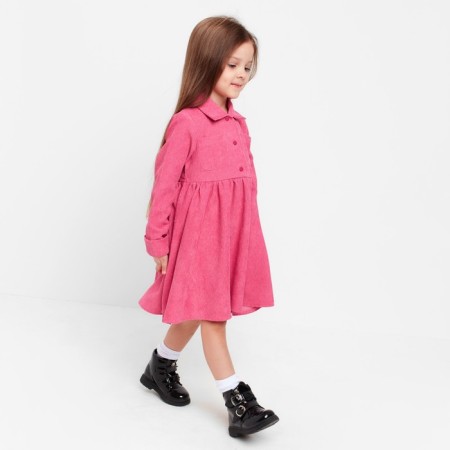 Платье детское KAFTAN "Velvet", р. 32 (110-116), ярко-розовый-3