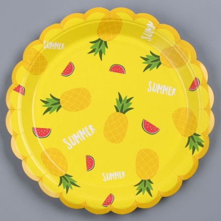 Paper “Summer Fruit” plate, in a set of 6 pcs.