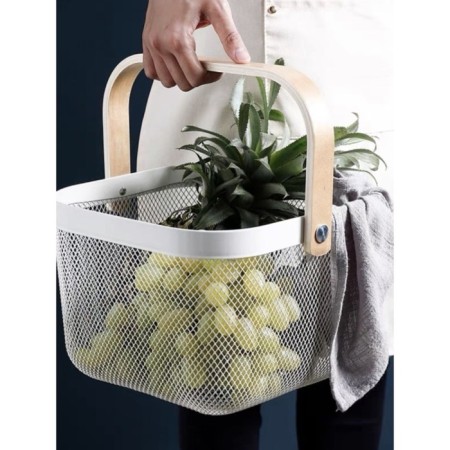 Universal Basket LADOM, 26.5 × 25.5 × 18 cm, white color-4