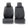 Frame caps for the front seats Car Performance, 2 pcs, alcantara, rhombus, cheese