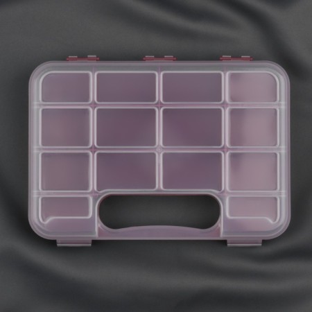 Organizer for needlework, 14 departments, 24.5 × 18 × 4.5 cm, burgundy color-2
