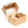 The box is folding, with a window, craft, 15 x 10 x 7 cm, set 10 pcs.
