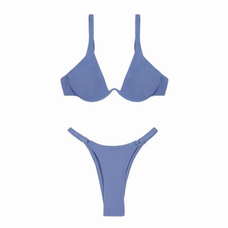 Swimsuit female separate minku color blue, size 46-4