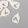 Decor for the creativity of the Polystone "A bottle with a steam locomotive" White set 6 pcs 2x3 cm