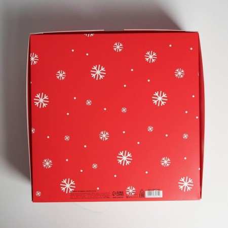 Folding box "Snowman", 25 x 25 x 10 cm, new year-5