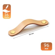 Cappio RSC010 handle handle, leather, m/o 96 mm, beige color