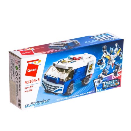 Constructor Robot Police Transport, 6 types, mix-4