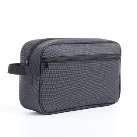Cosmetic bag with lightning, black/gray color