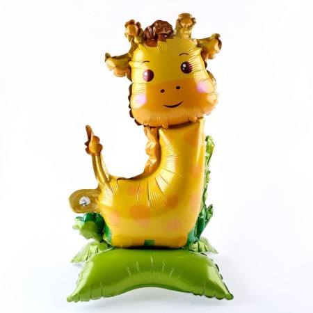 Foil ball 22 "" Giraffe on the stand ", under the air