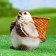 Figure pot "Sparrow with a basket on the back" 16x12x15cm