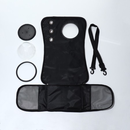 An animal carrier bag with a window, brown, 40 x 26 x 26 cm-9
