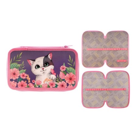 Penal 2 sections, 125 x 205 x 40 mm, calligrata 30p26/2 "Cat in colors", laminated cardboard-1