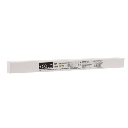 Narrow ECOLA power supply for 12 V LED tape, 50 W, IP20-1