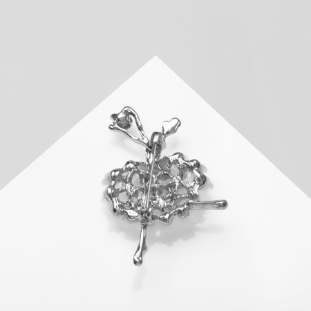 Brooch "Ballerina" Femininity, pink color in silver-1