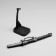 Souvenir weapon "Katana on the stand", black scabbard with red rhombuses, 20cm