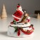 Souvenir polystone music is mechanical, "Santa Claus plays on the violin" 11x11x14 cm