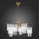 Suspended EVOLUCE lamp. Sle1122-303-06. Lynden. 6x40 watts, E14, 71x71x47 cm, brass color