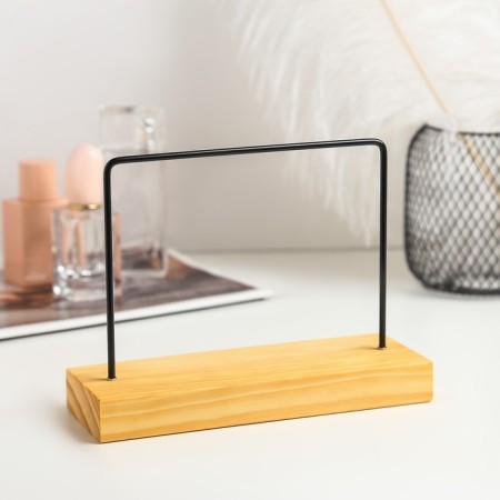 Earrings stand, 1 tier, without separation, wide, 20 × 7 × 15, black color-1
