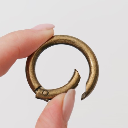Karabin ring, d = 25/35 mm, thickness - 5 mm, 5 pcs, bronze color-2