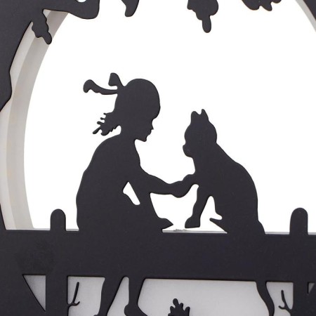 Sconces "Girl and kitten" LED 24W 3000-4000K Black 22x3.5x22 cm-4