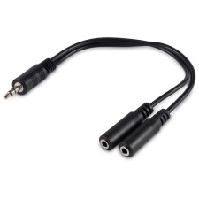 Adapter Audio BURO-BU-2XJACK-JACK 2XJACK 3.5 (F)/Jack 3.5 (M) 0.2m. black