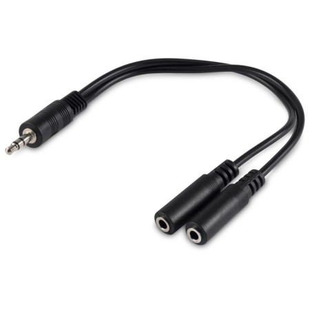 Adapter Audio BURO-BU-2XJACK-JACK 2XJACK 3.5 (F)/Jack 3.5 (M) 0.2m. black