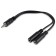 Adapter Audio BURO-BU-2XJACK-JACK 2XJACK 3.5 (F)/Jack 3.5 (M) 0.2m. black