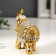 Souvenir Polystone "Golden Elephant in the Mirror Popon" 8.5x9.2x3.7 cm mix