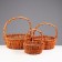 A set of baskets. 3pcs, 27 x 12 x 28 cm, 34 x 14 x 34 cm, 41 x 16 x 40 cm