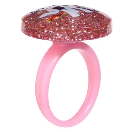 A set of rings on the holographic substrate "Pony" 5 pcs, My Little Pony mix