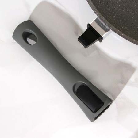 Pan, d = 28 cm, removable handle, anti -stick coating, color light marble-4