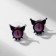 Earms with enamel "Montstrika" with ears, black color