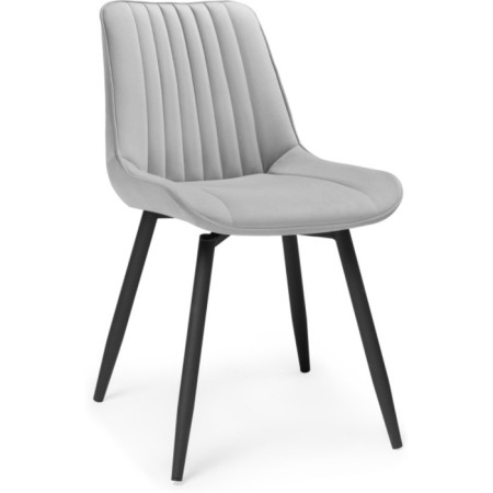 Stool on a metal frame Seda spinning metal/velor, black/gray 50x56x82 cm-1