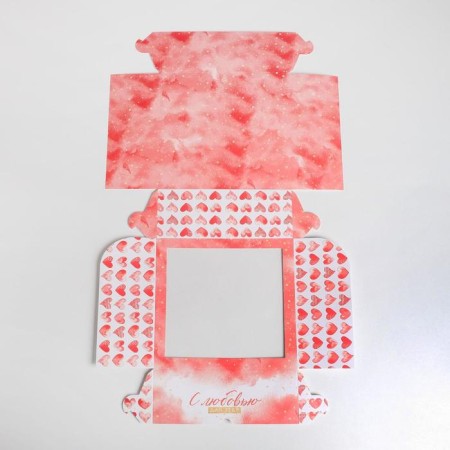Capcake box, confectionery packaging, 9 cells "with love" 25 x 25 x 10 cm-3