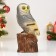 Garden figure "Owl on the stump" gray, 28cm