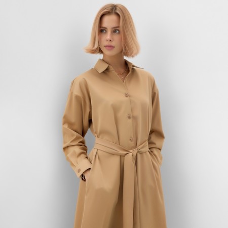 Women's dress Minaku: Casual Collection, beige color, size 46-3