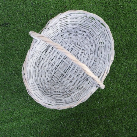 A set of wicker baskets, willow, 3 pcs., Gray-beige color, large-6