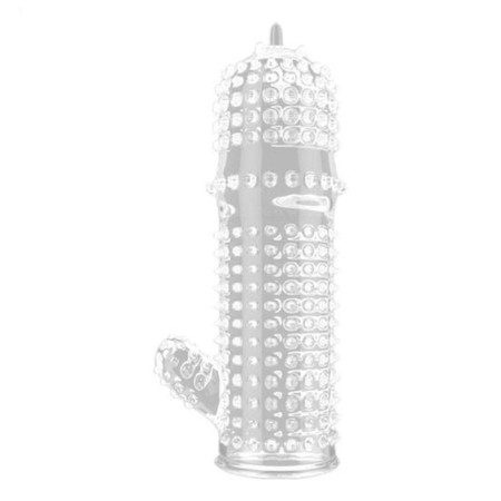 The penis nozzle is massage, soft, with antennae, fashion, silicone, transparent-2